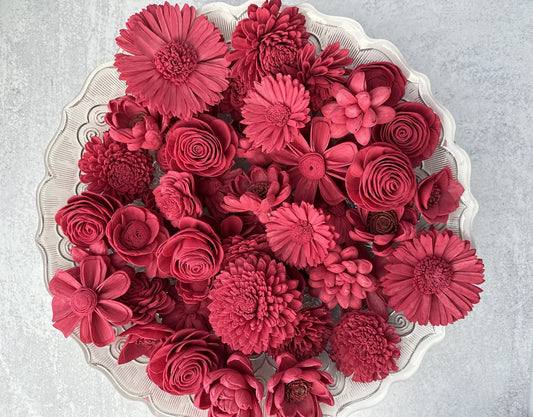 Sola Wood Flowers - Deep Rose Dyed Flowers - Luv Sola Flowers