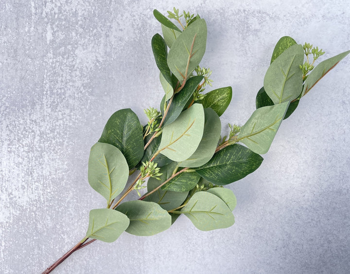 Red Stem Seeded Populus Eucalyptus Faux - Luv Sola Flowers - Faux Filler