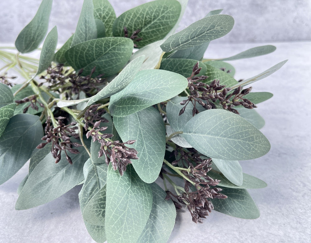 Seeded Eucalyptus Bush Populus Eucalyptus Faux - Luv Sola Flowers - Faux Filler