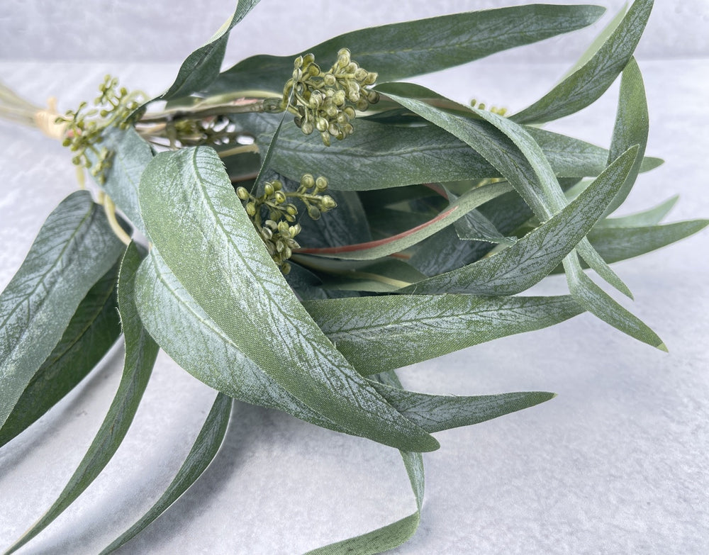 Seeded Willow Eucalyptus Bush Faux - Luv Sola Flowers - Faux Filler