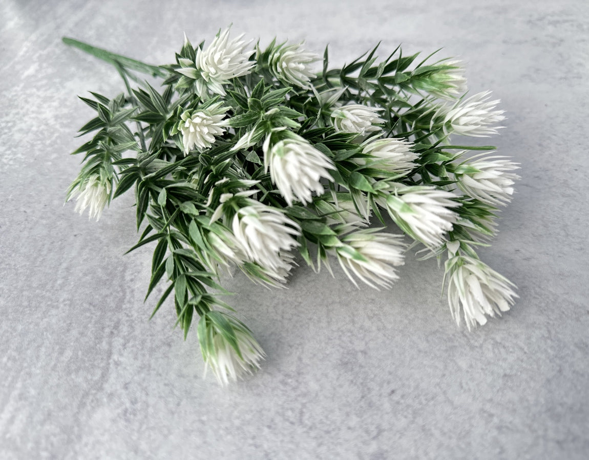 Conebush Thistle - White - Luv Sola Flowers - Faux Filler