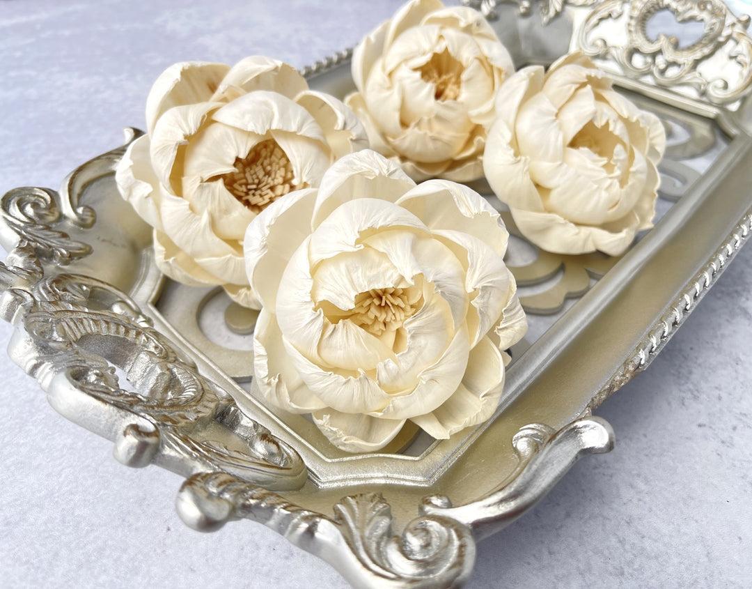 Sola Wood Flowers - White Peony - Luv Sola Flowers