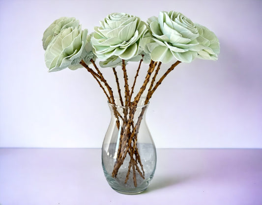 Stemmed Wood Flowers - New Beauty Mint - Luv Sola Flowers