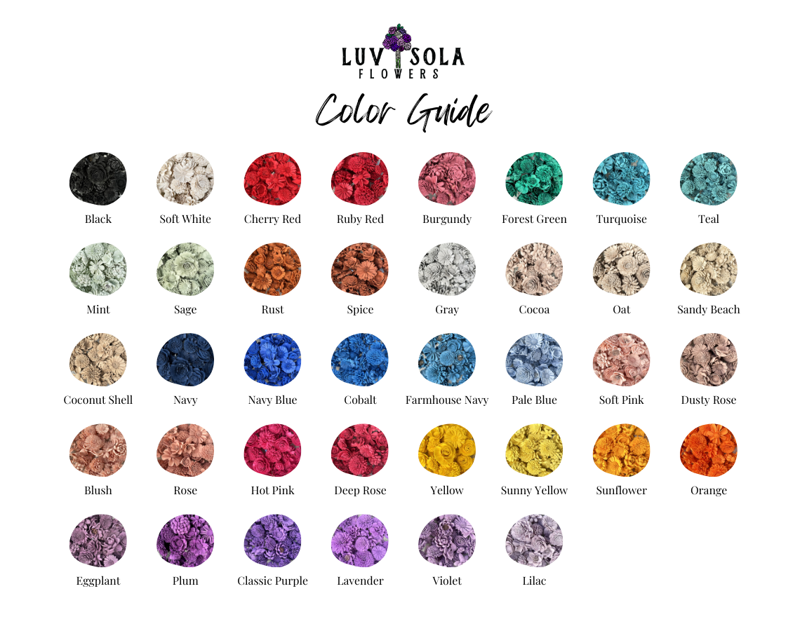 Luv Sola Flowers Color Guide