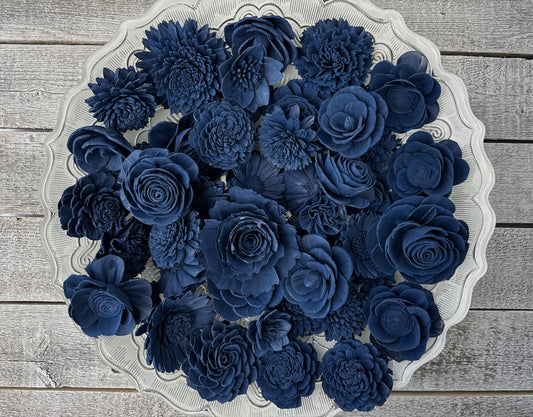Sola Wood Flowers - Navy Dyed Flowers - Luv Sola Flowers