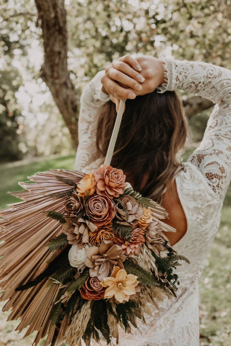 Wood flowers sales for wedding