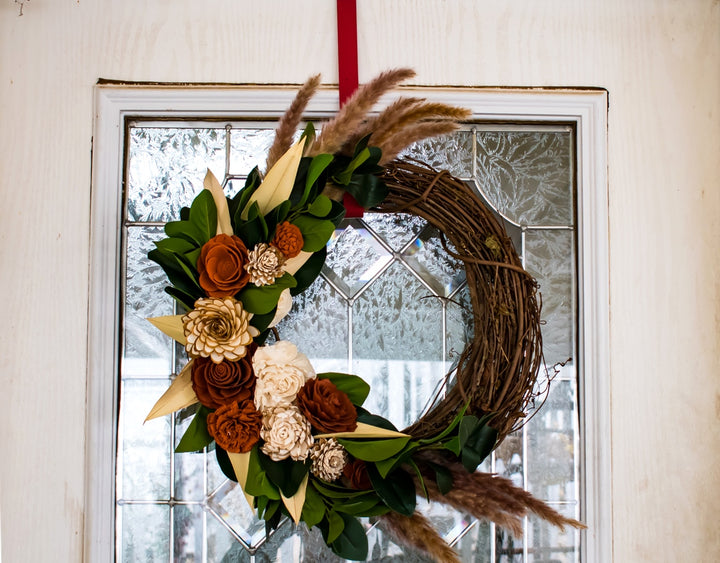 Sola Wood Flowers - Boho Style Wreath - Luv Sola Flowers