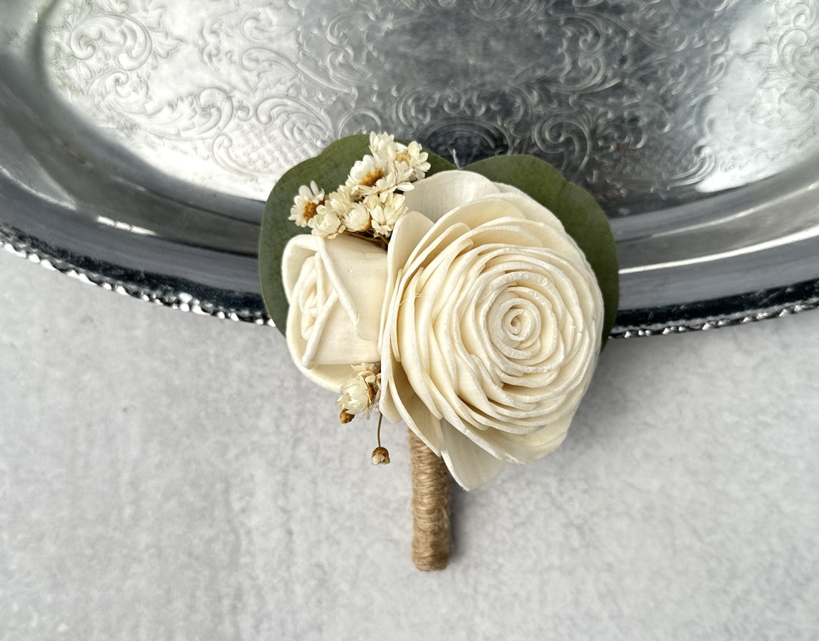 Sola Wood Flowers - Boutonniere Raw - Luv Sola Flowers