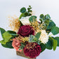 Sola Wood Flowers - Burgundy and Rose Wood Box - Luv Sola Flowers