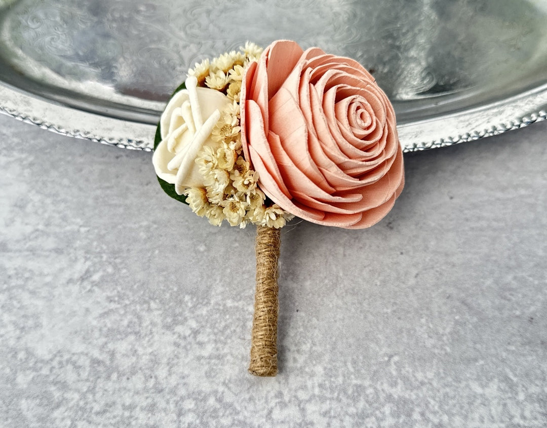 Sola Wood Flowers - Custom Boutonniere - Luv Sola Flowers