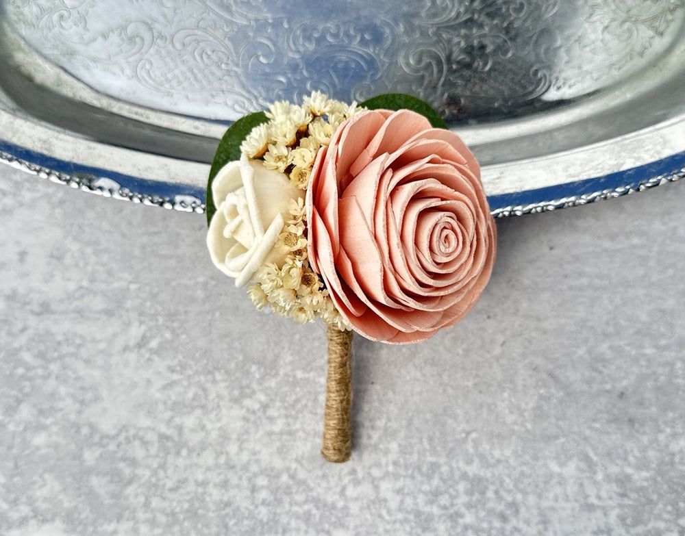 Sola Wood Flowers - Custom Boutonniere - Luv Sola Flowers