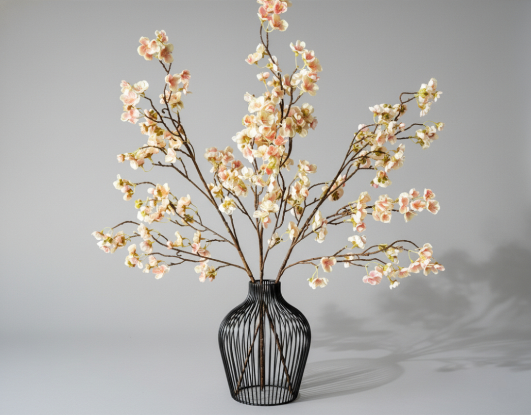 Faux Blossom - Blush - Aztec Vase - Black - Luv Sola Flowers