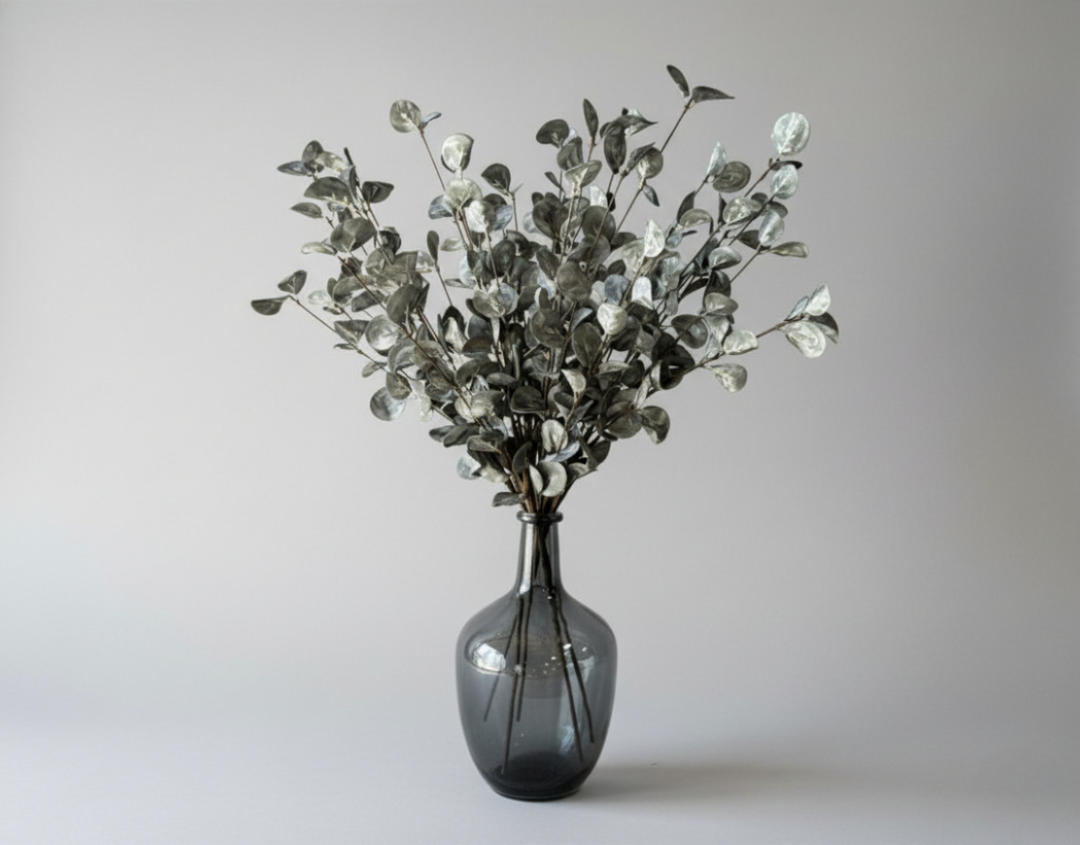 Faux Eucalyptus - Green - Jade Vase - Gray - Luv Sola Flowers