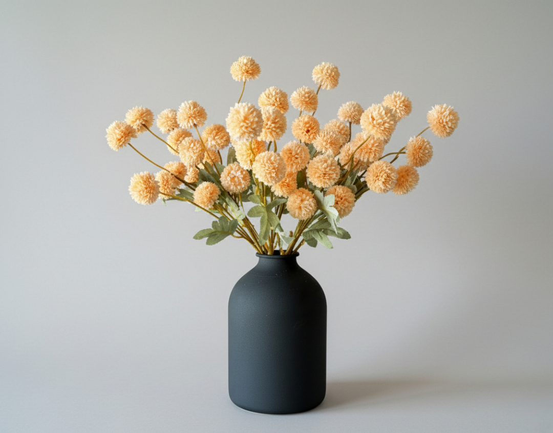 Faux Kiku Flower - Peach - Luv Sola Flowers