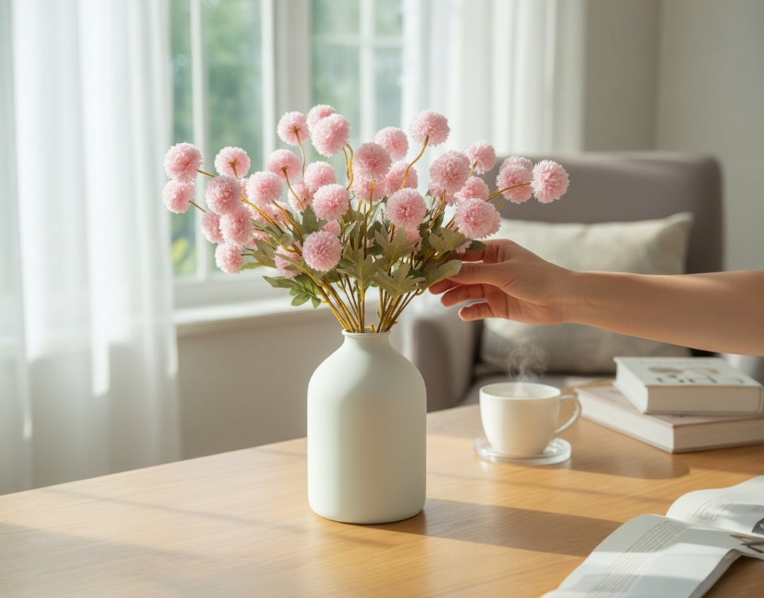 Faux Kiku Flower - Pink - Luv Sola Flowers