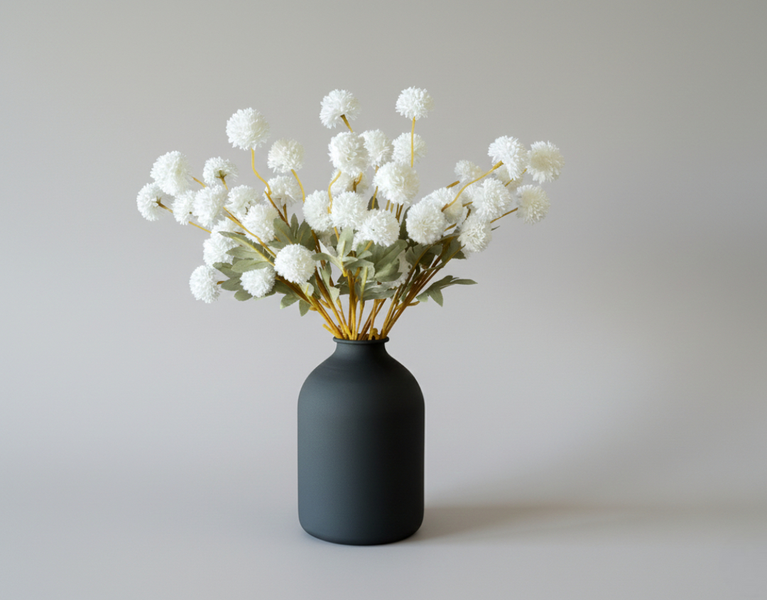 Faux Kiku Flower - White - Luv Sola Flowers