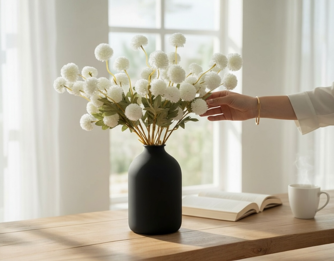 Faux Kiku Flower - White - Luv Sola Flowers