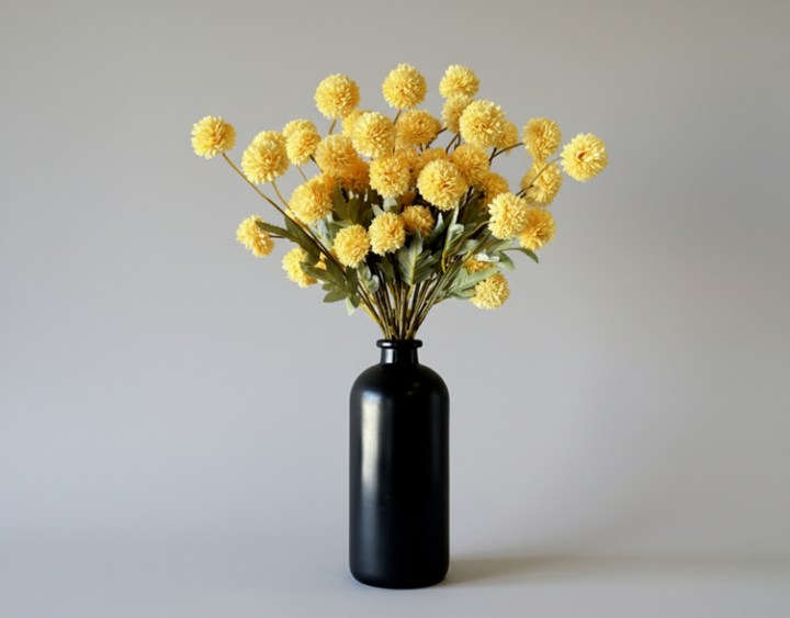 Faux Kiku Flower - Yellow - Luv Sola Flowers