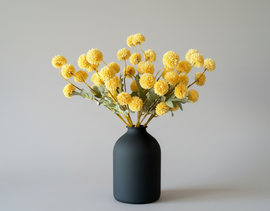 Faux Kiku Flower - Yellow - Luv Sola Flowers