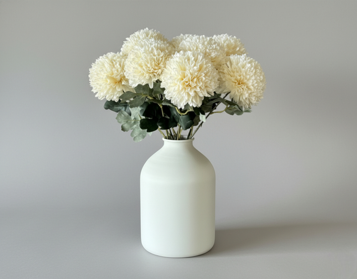 Large Faux Kiku Flower - Cream - Luv Sola Flowers