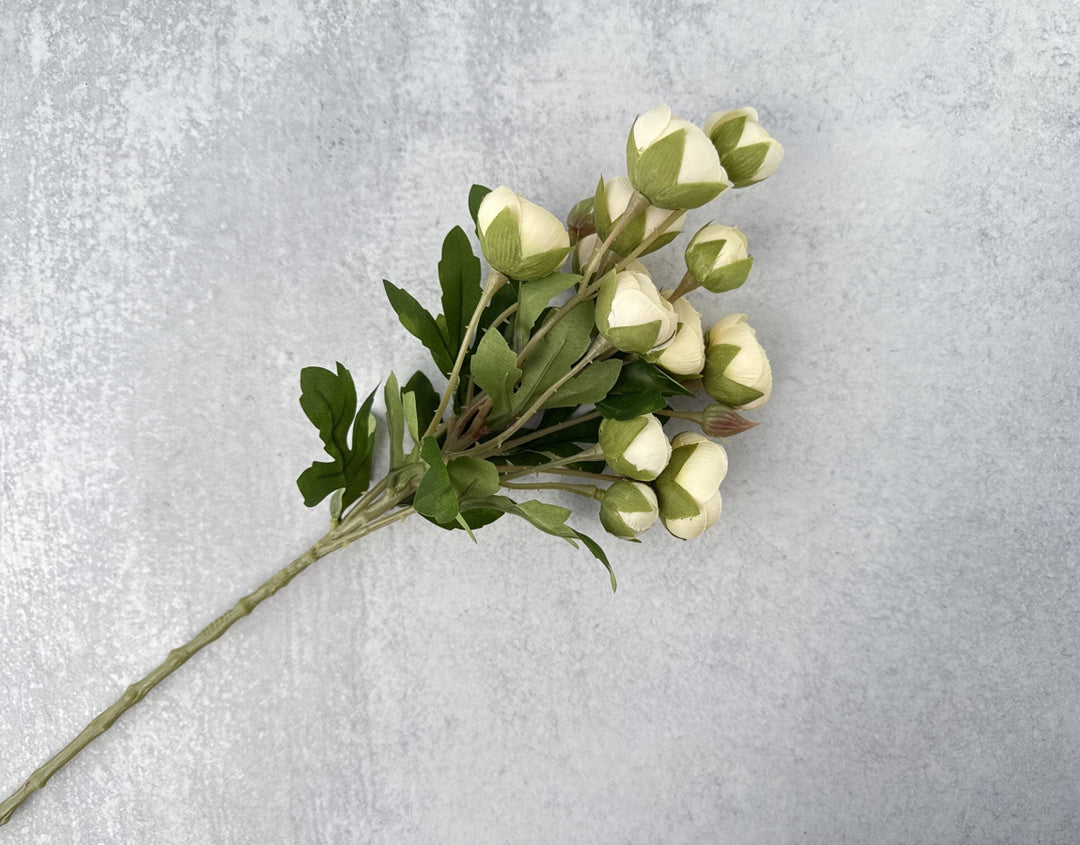 Faux Mini Ranunculus - Cream - Luv Sola Flowers - Faux Filler
