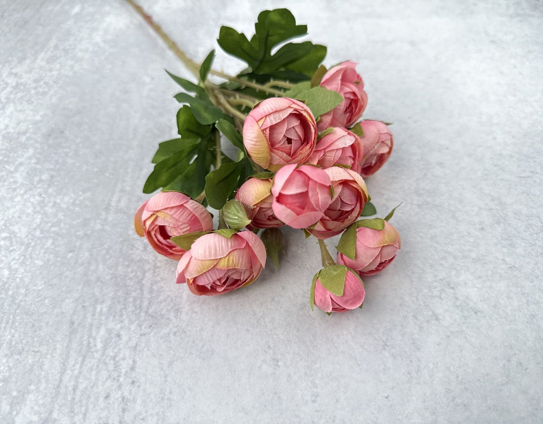 Faux Mini Ranunculus - Soft Pink - Luv Sola Flowers - Faux Filler
