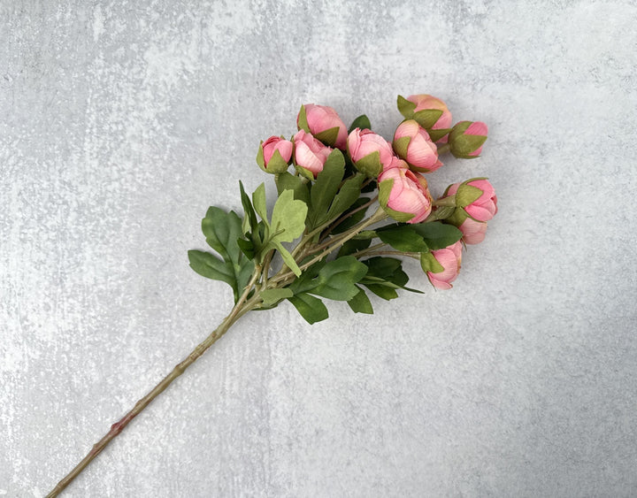 Faux Mini Ranunculus - Soft Pink - Luv Sola Flowers - Faux Filler