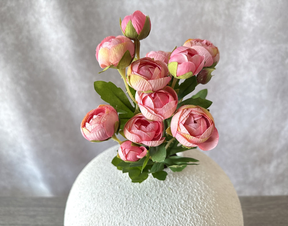 Faux Mini Ranunculus - Soft Pink - Luv Sola Flowers - Faux Filler