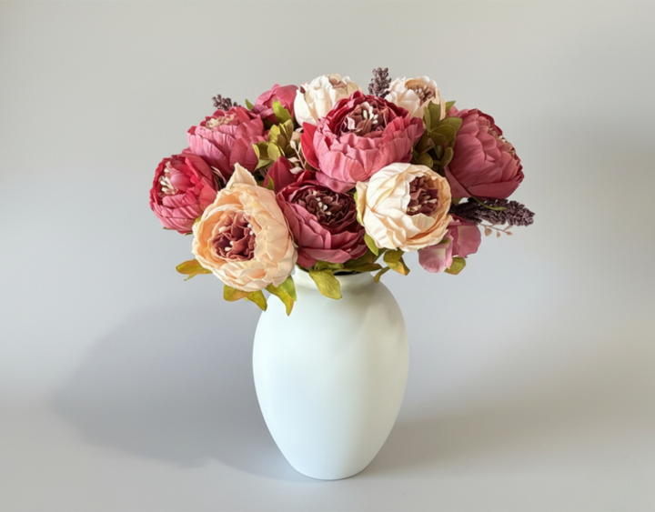 Faux Peony Arrangement - Pink - Luv Sola Flowers