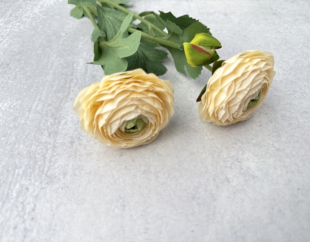 Faux Ranunculus - Cream - Luv Sola Flowers - Faux Filler