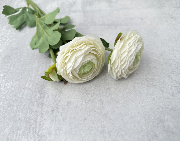 Faux Ranunculus - White - Luv Sola Flowers - Faux Filler