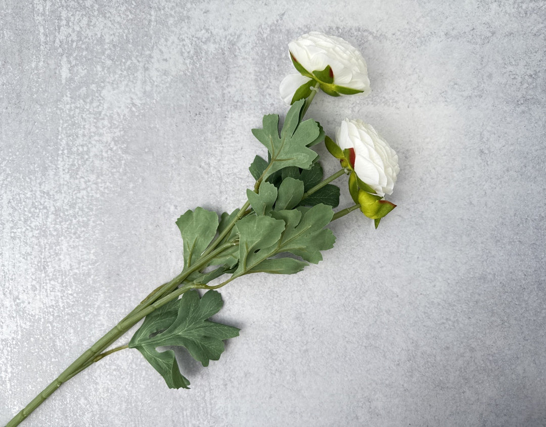 Faux Ranunculus - White - Luv Sola Flowers - Faux Filler