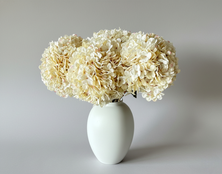 Faux Silk Hydrangea - Cream - Luv Sola Flowers