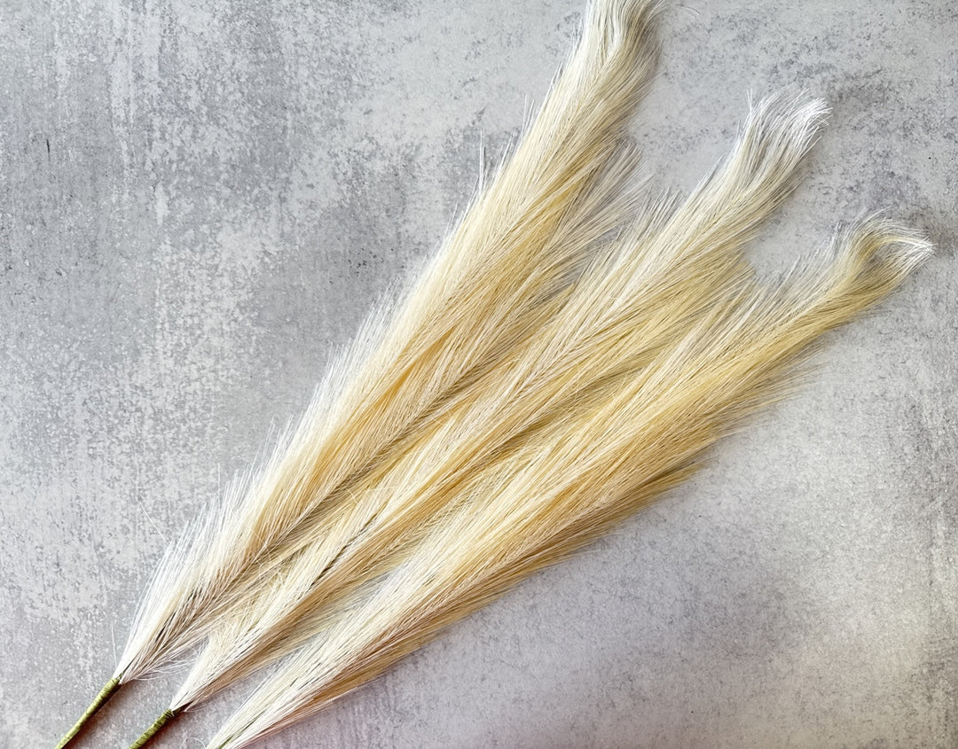 Ivory Faux Pampas Grass - Luv Sola Flowers - Faux Filler