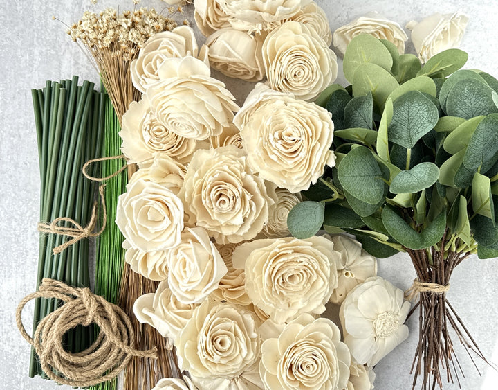 Sola Wood Flowers - Large Bridal Bouquet Raw - Luv Sola Flowers