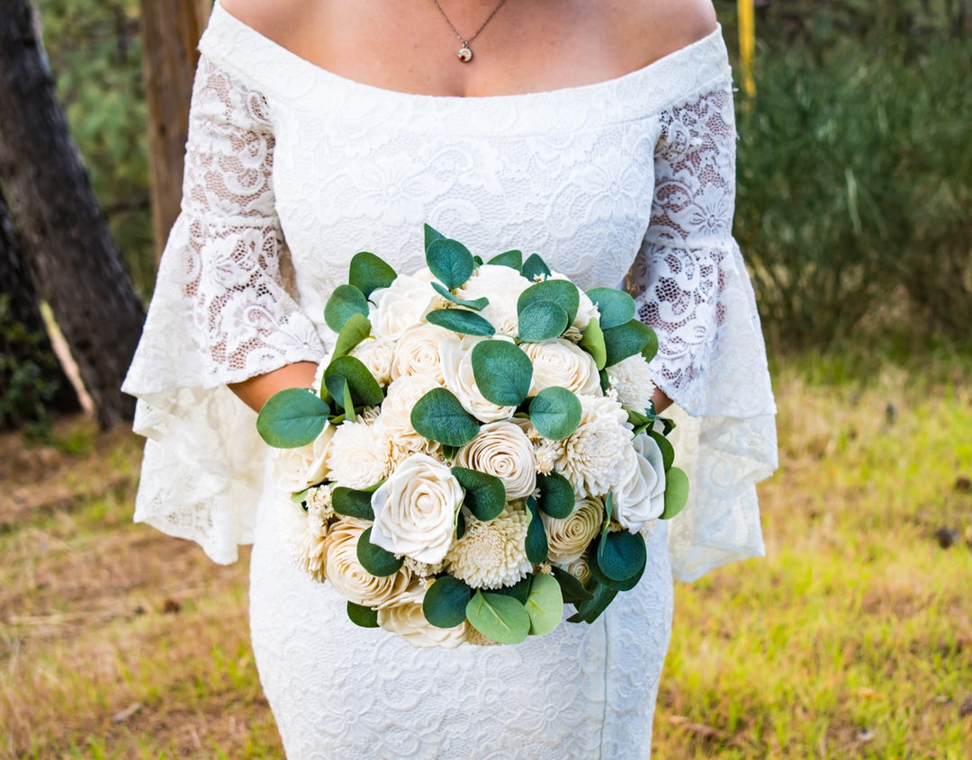 Sola Wood Flowers - Large Bridal Bouquet Raw - Luv Sola Flowers