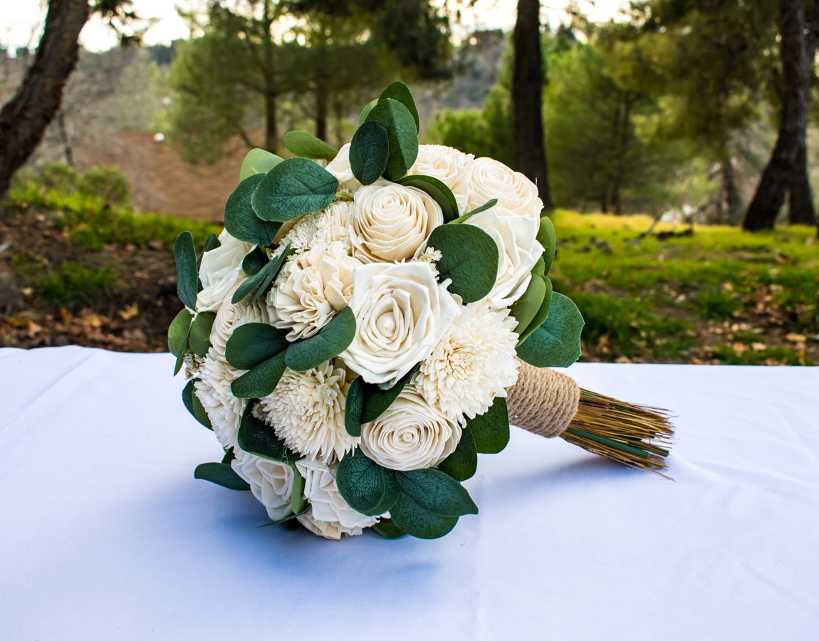 Sola Wood Flowers - Large Bridal Bouquet Raw - Luv Sola Flowers