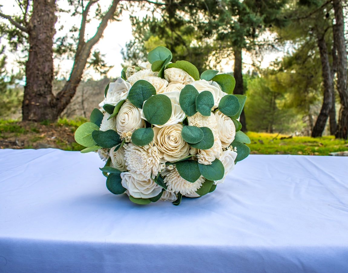Sola Wood Flowers - Large Bridal Bouquet Raw - Luv Sola Flowers