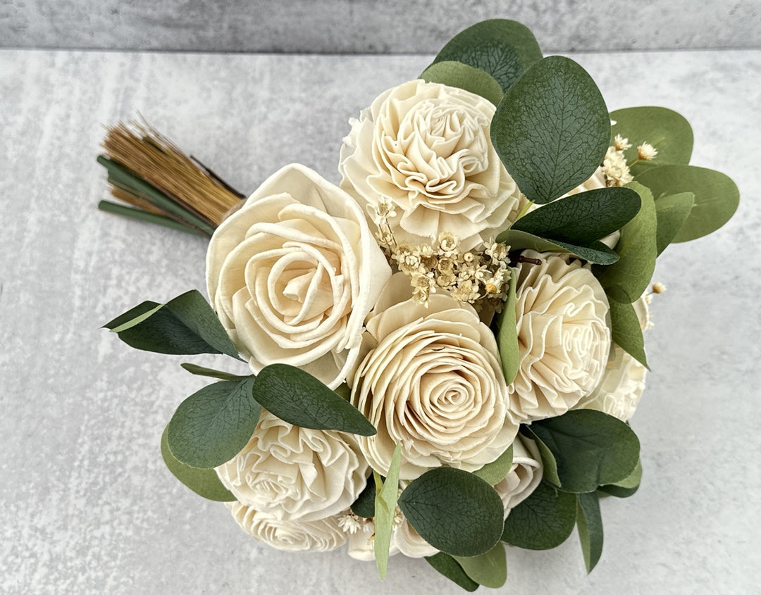 Sola Wood Flowers - Large Bridesmaid Bouquet Raw - Luv Sola Flowers