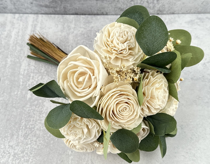Sola Wood Flowers - Large Bridesmaid Bouquet Raw - Luv Sola Flowers