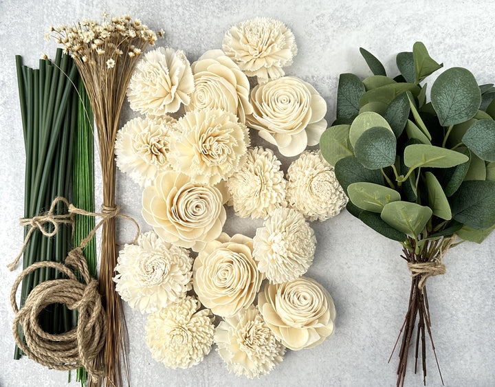 Sola Wood Flowers - Large Bridesmaid Bouquet Raw - Luv Sola Flowers