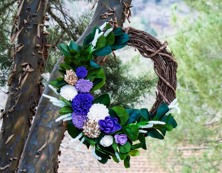 Sola Wood Flowers - Lavender Fields Wreath - Luv Sola Flowers