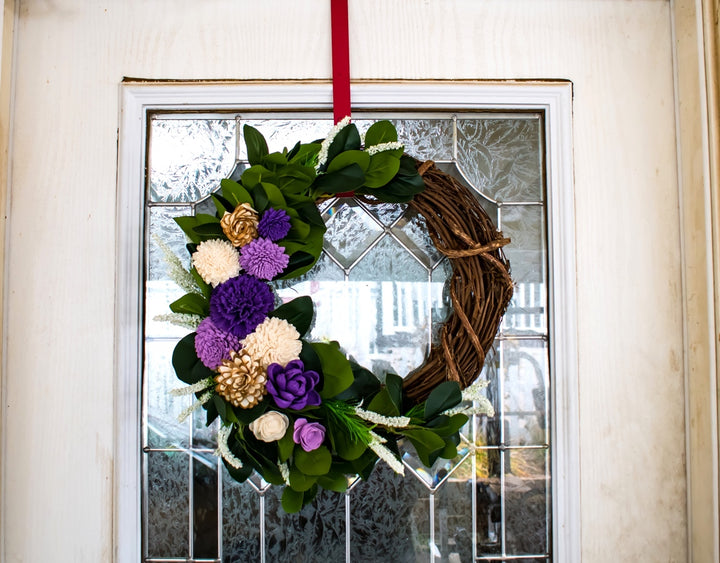Sola Wood Flowers - Lavender Fields Wreath - Luv Sola Flowers