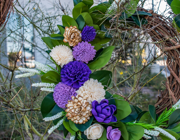 Sola Wood Flowers - Lavender Fields Wreath - Luv Sola Flowers