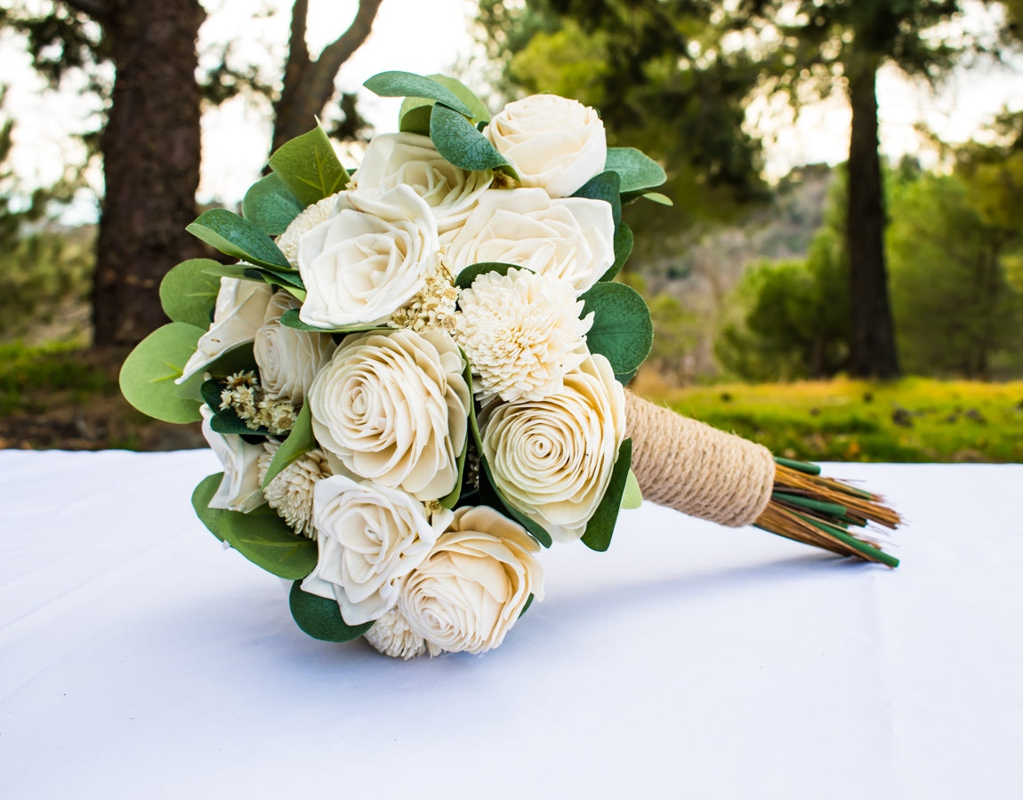 Sola Wood Flowers - Medium Bridal Bouquet Raw - Luv Sola Flowers