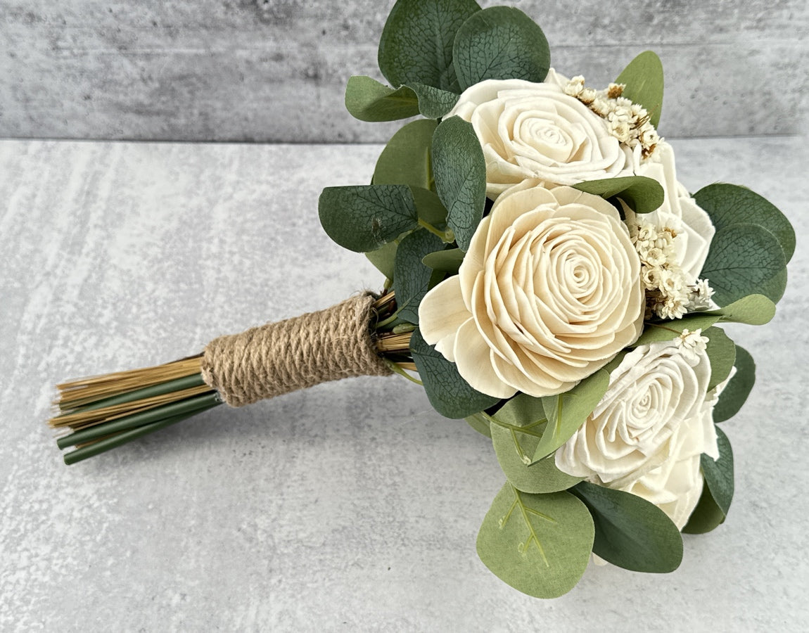 Sola Wood Flowers - Medium Bridesmaid Bouquet Raw - Luv Sola Flowers