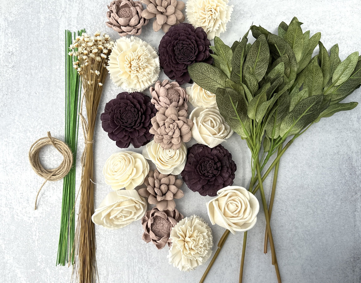 Sola Wood Flowers - Moody Mauve Bouquet - Luv Sola Flowers