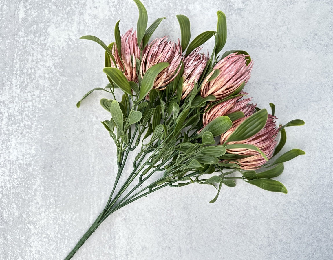 Pincushion Protea Bush - Luv Sola Flowers - Faux Filler