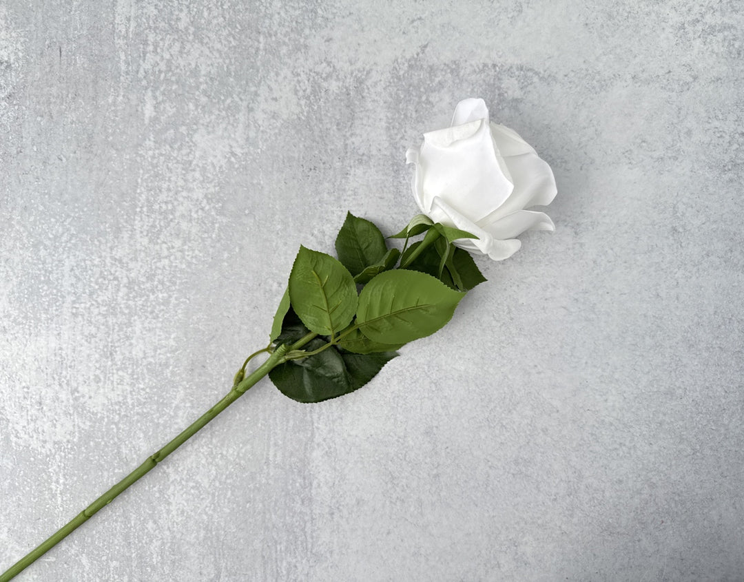 Real Touch Classic Rose - White - Luv Sola Flowers - Faux Filler