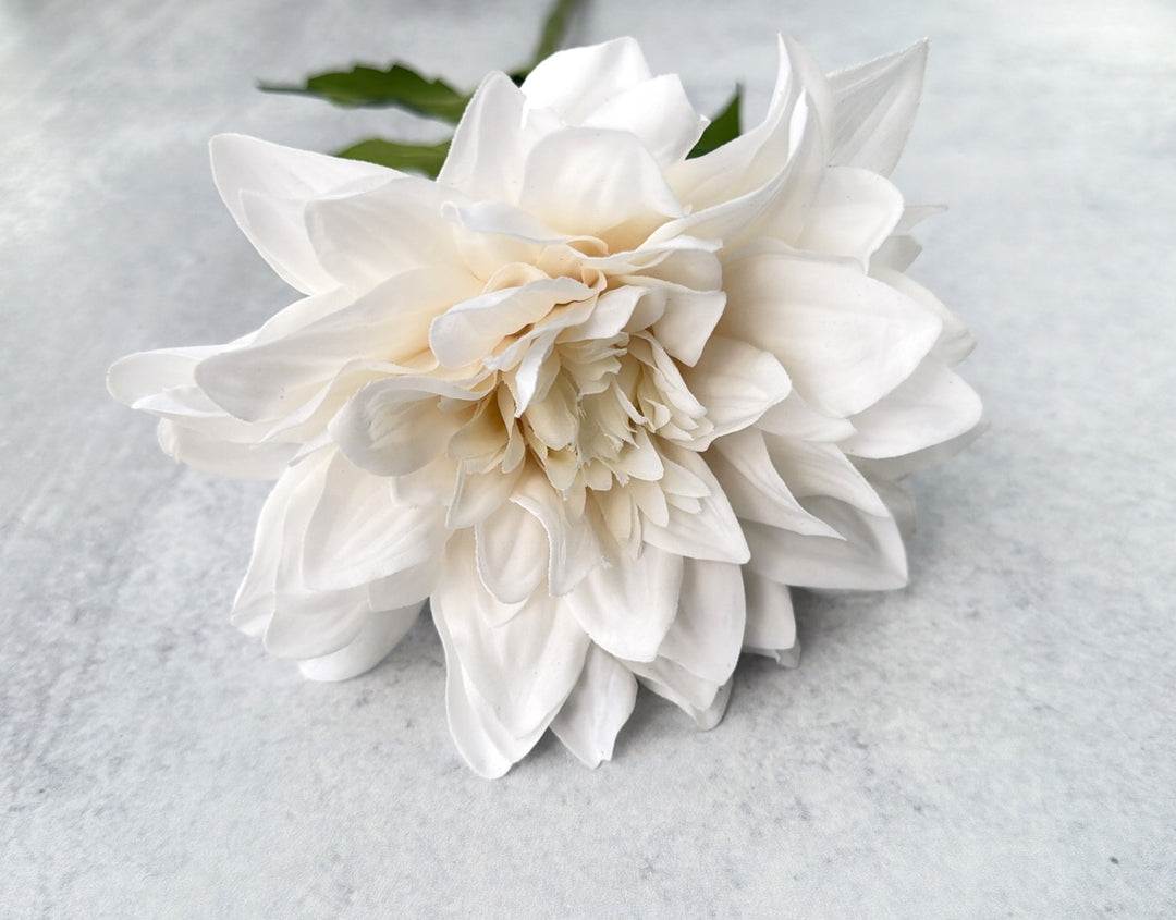 Real Touch Dahlia - White - Luv Sola Flowers - Faux Filler